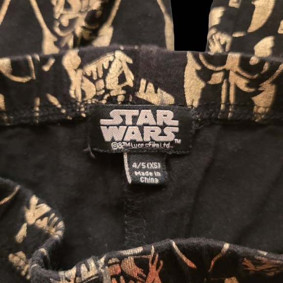 Star Wars Disney Darth Vader Stretch Leggings Pants Girl's XS (4-5) - Picture 2 of 3